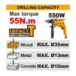 Compact Brushless Cordless Impact Drill (Battery And Charger Sold Separately) - Image 2