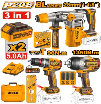 Cordless 3 Pcs Combo Kit