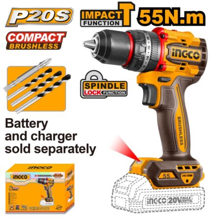Compact Brushless Cordless Impact Drill (Battery And Charger Sold Separately)