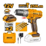 12V Cordless Impact Drill – Dual Speed with Accessories