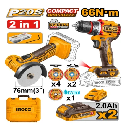 Cordless 2 pcs combo kit