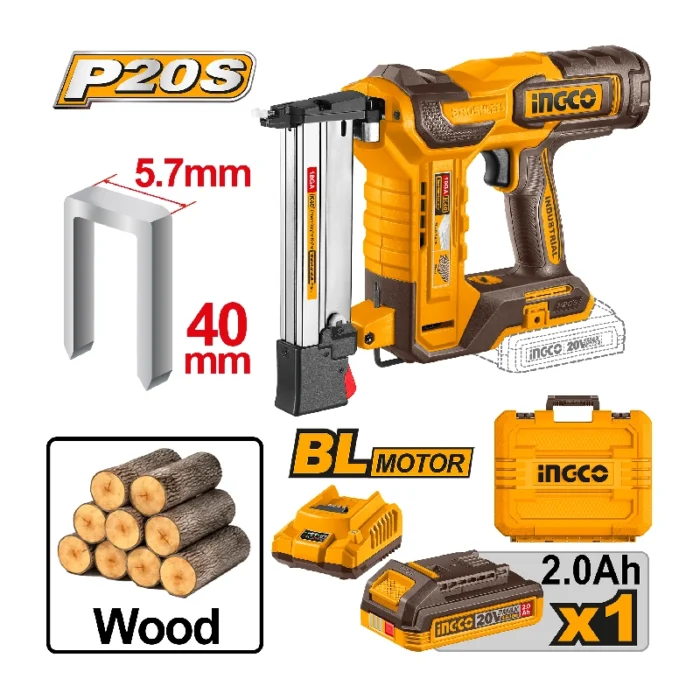 Cordless crown stapler nailer - Image 1