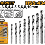 9 Pcs HSS Twist Drill Bits Set