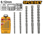 5 Pcs SDS plus Hammer Drills Bits Set