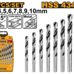 8 Pcs HSS Twist Drill Bits Set