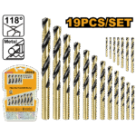 19Pcs HSS Twist Drill Bits Set