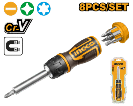 8 Pcs Ratchet Screwdriver Set
