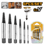 6 Pcs Screw Extractor Set