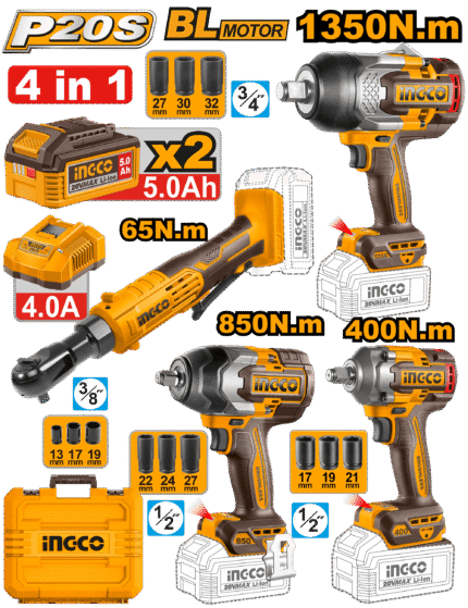 Cordless 4 Pcs Combo Kit