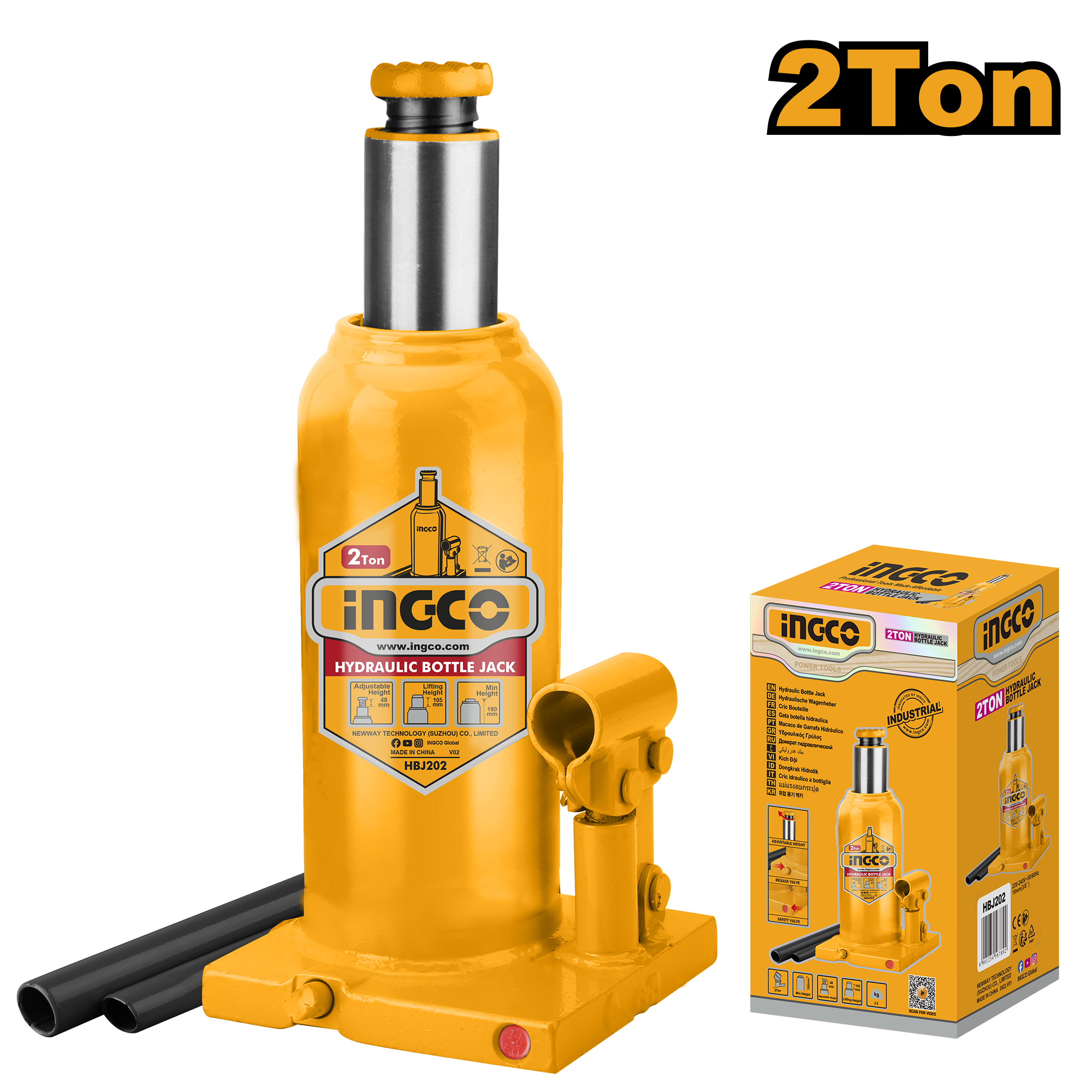 HBJ202 Hydraulic Bottle Jack - Image 1