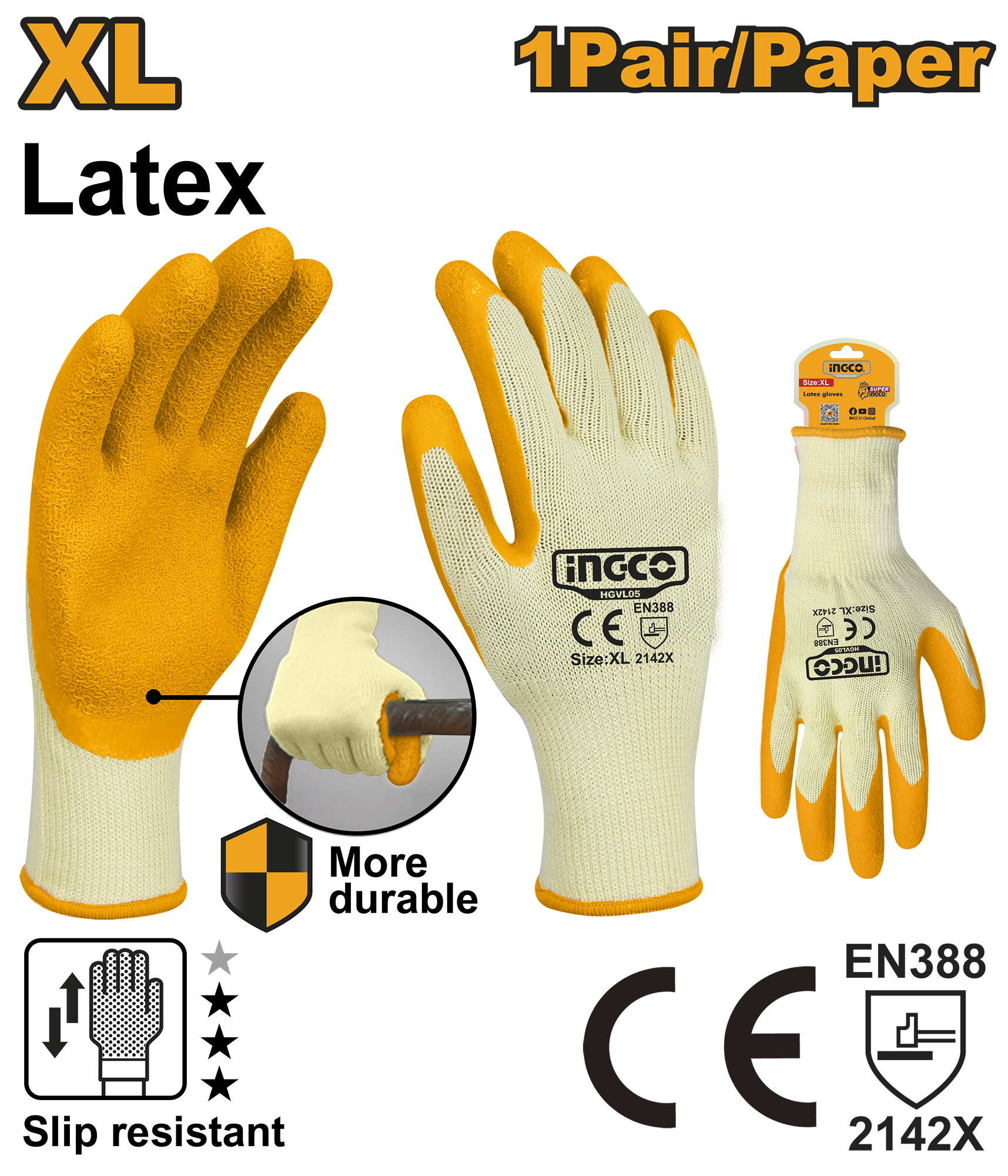 HGVL05 Latex Gloves - Image 1