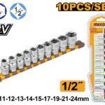 10 Pcs 1/2" Socket Set