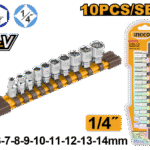10 Pcs 1/4" Socket Set