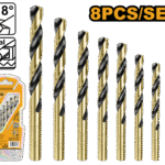 8 Pcs HSS Twist Drill Bits Set