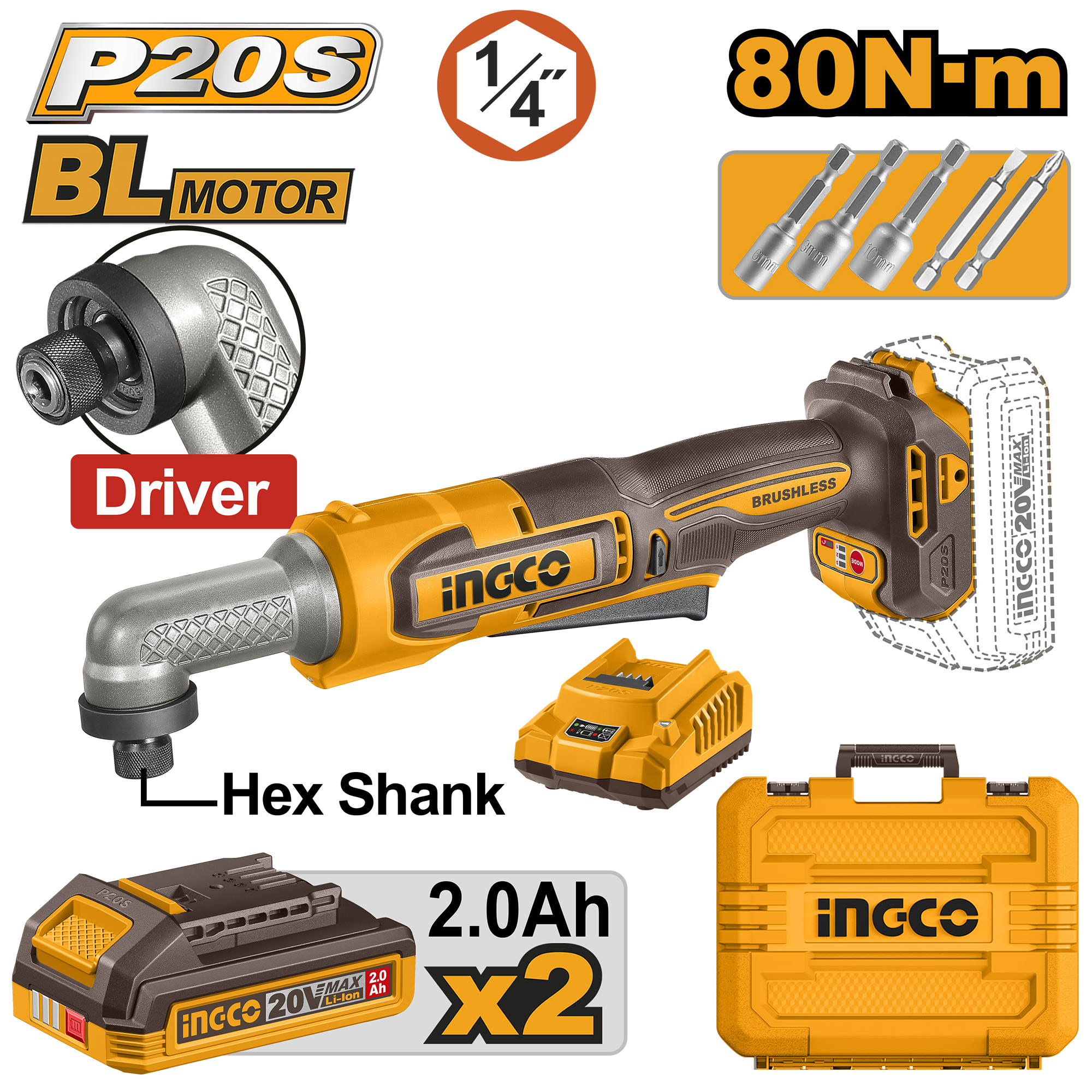 CAIRLI208 Cordless angle impact driver CAIRLI208 - Image 1