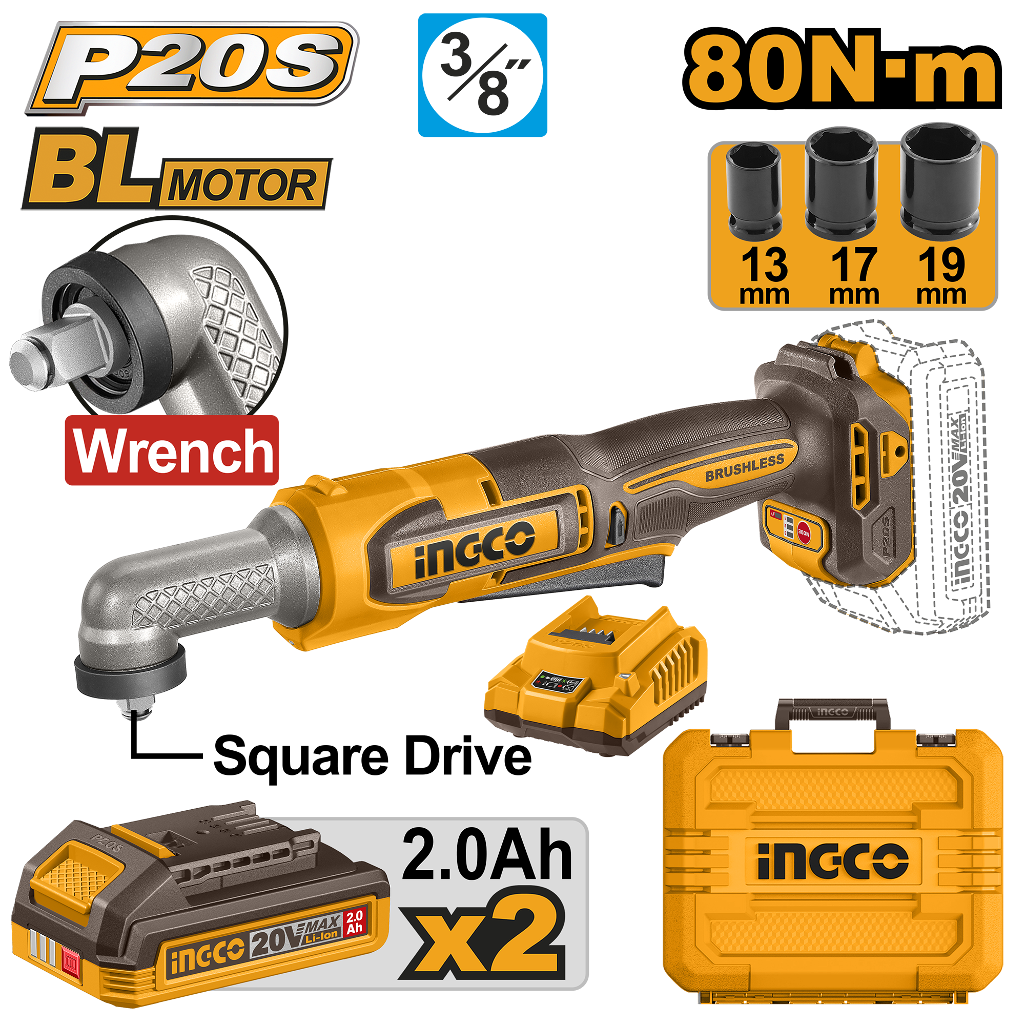 CAIWLI208 Cordless angle impact wrench CAIWLI208 - Image 1
