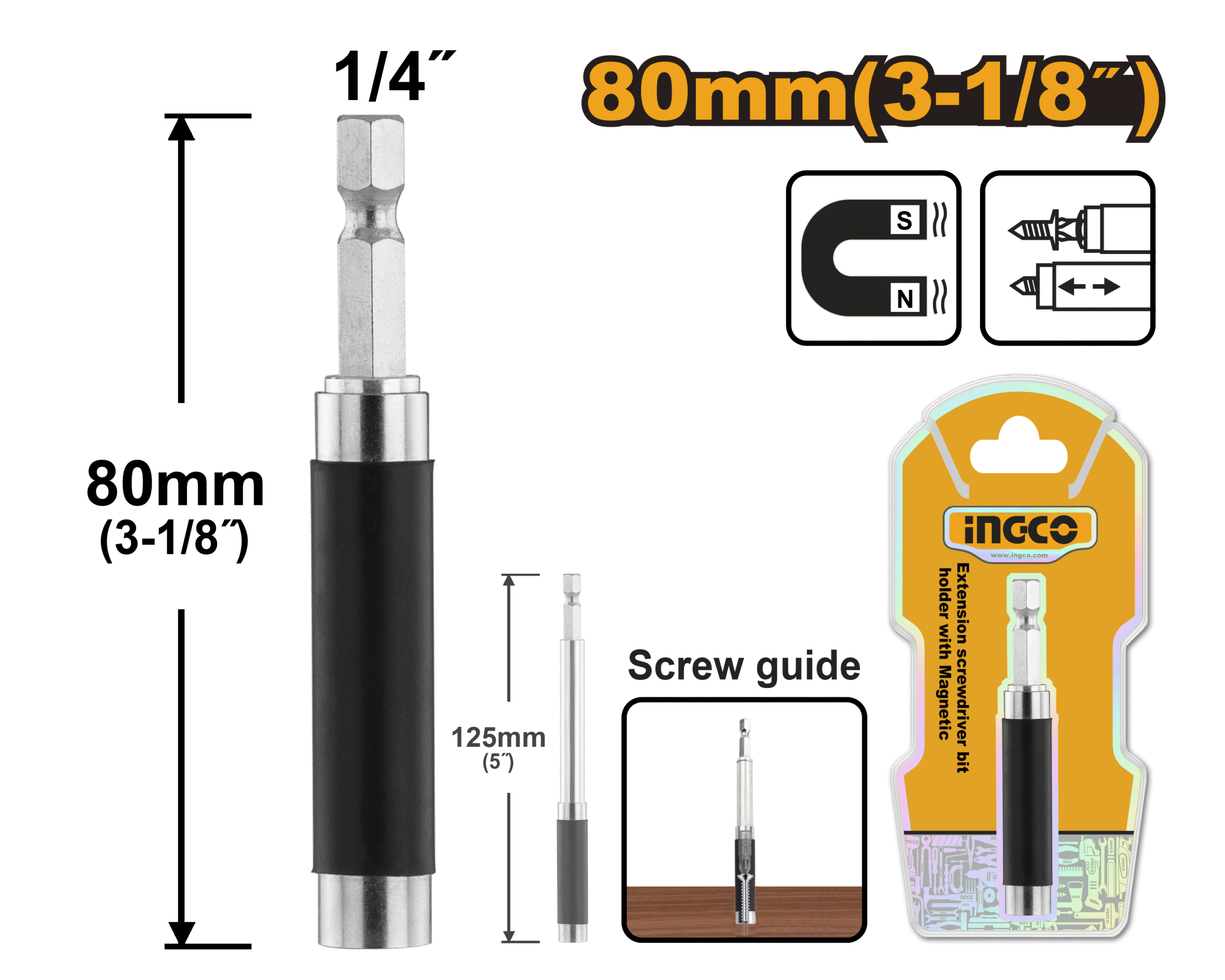 ABH30801 Extension screwdriver bit holder with Magnetic - ABH30801 - Image 1
