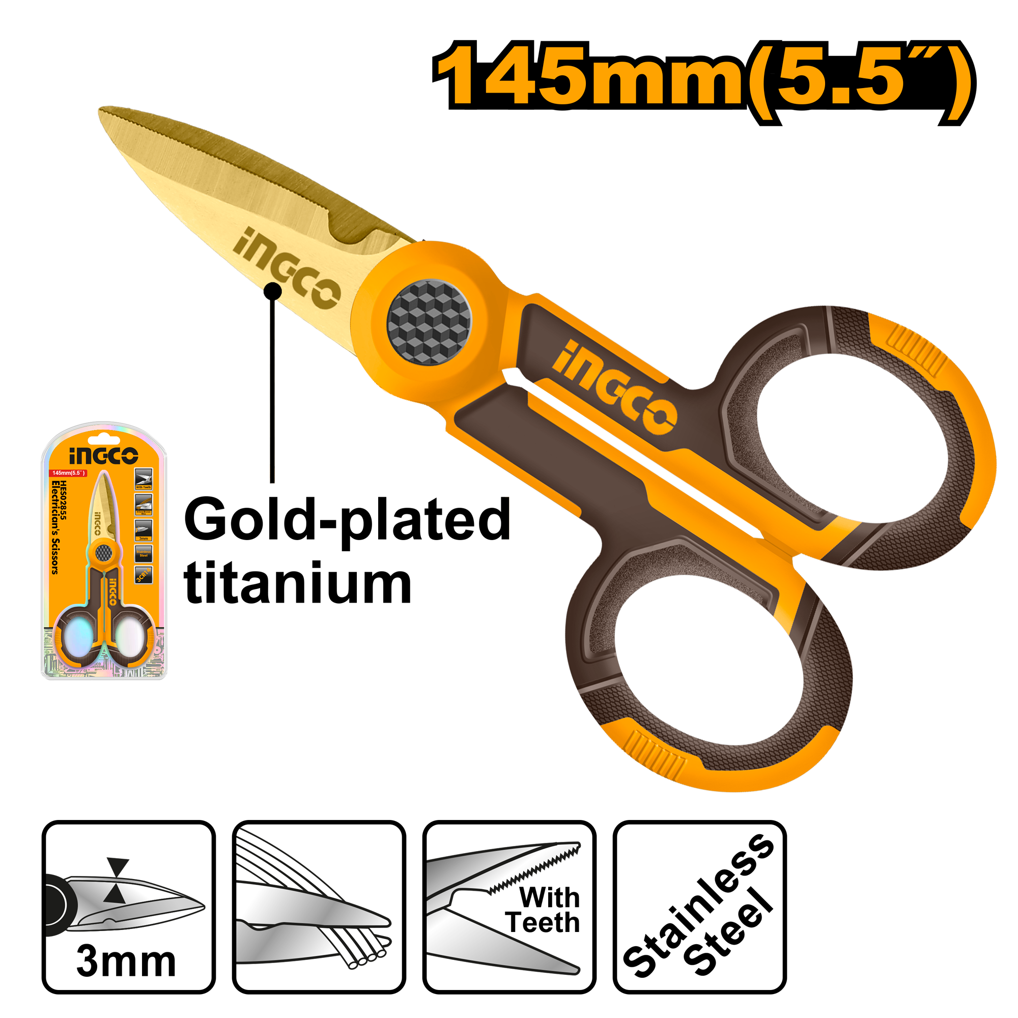 HES02855 Electrician's scissors - HES02855 - Image 1