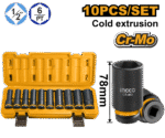 10 Pcs 1/2" deep impact socket set - HKISSD12102L