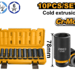 10 Pcs 1/2" deep impact socket set - HKISSD12102L