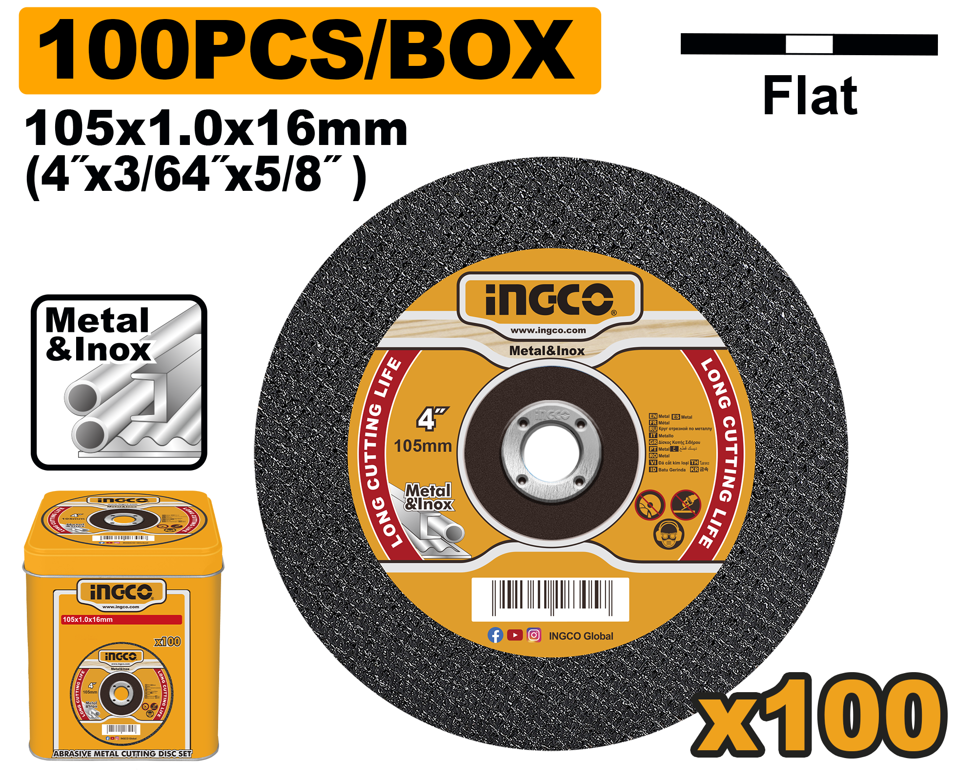 MCD10105100 Abrasive metal cutting disc set - MCD10105100 - Image 1