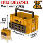 19" Stackable plastic tools tote - PBXS104